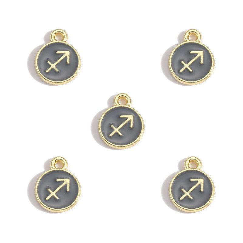 Zodiac Sign Colorful Charm Finding for DIY Jewelry Making