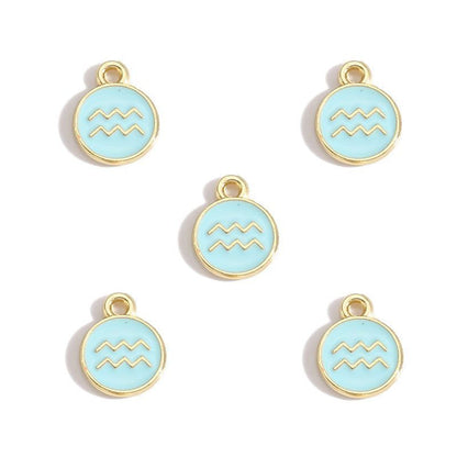 Zodiac Sign Colorful Charm Finding for DIY Jewelry Making