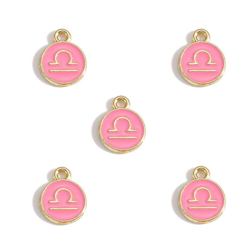 Zodiac Sign Colorful Charm Finding for DIY Jewelry Making