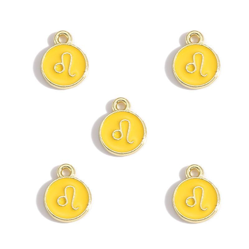 Zodiac Sign Colorful Charm Finding for DIY Jewelry Making