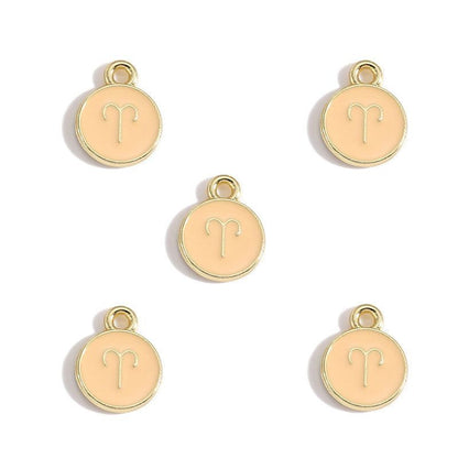Zodiac Sign Colorful Charm Finding for DIY Jewelry Making