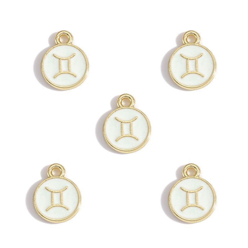 Zodiac Sign Colorful Charm Finding for DIY Jewelry Making