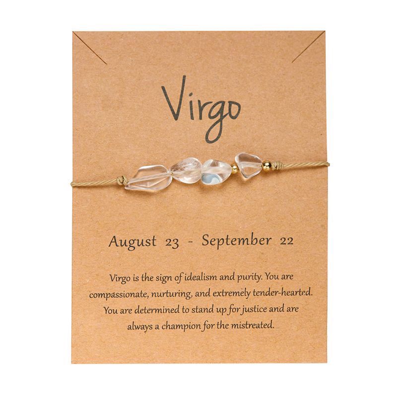 Zodiac Signs Nugget Stone Bracelets for Everyday Wear