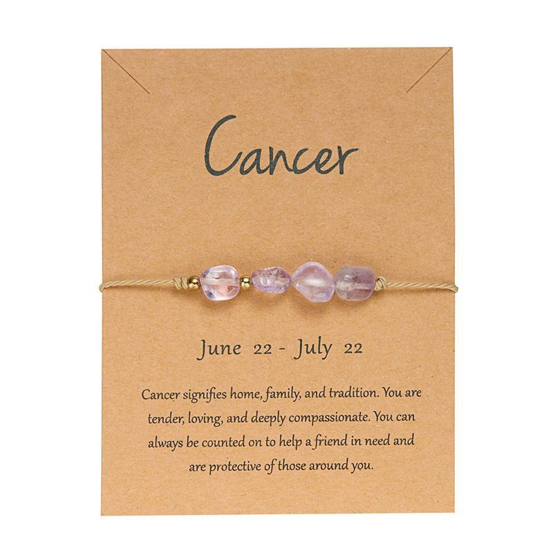 Zodiac Signs Nugget Stone Bracelets for Everyday Wear