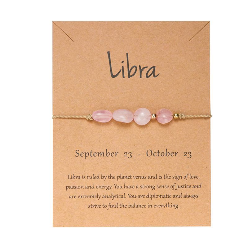 Zodiac Signs Nugget Stone Bracelets for Everyday Wear