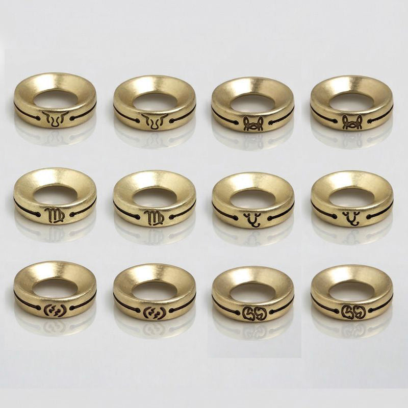 Zodiac Signs Bronze Color Spacer Finding for DIY Jewelry Making