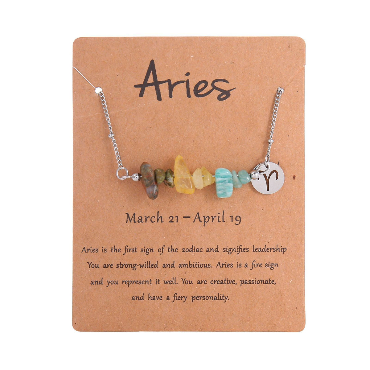 Zodiac Signs Chip Stone Necklace for Everyday Wear