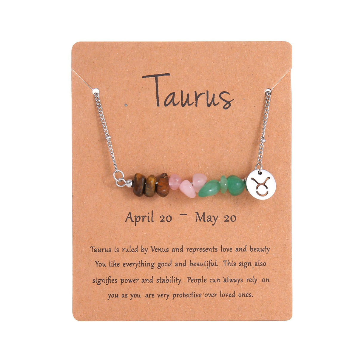 Zodiac Signs Chip Stone Necklace for Everyday Wear