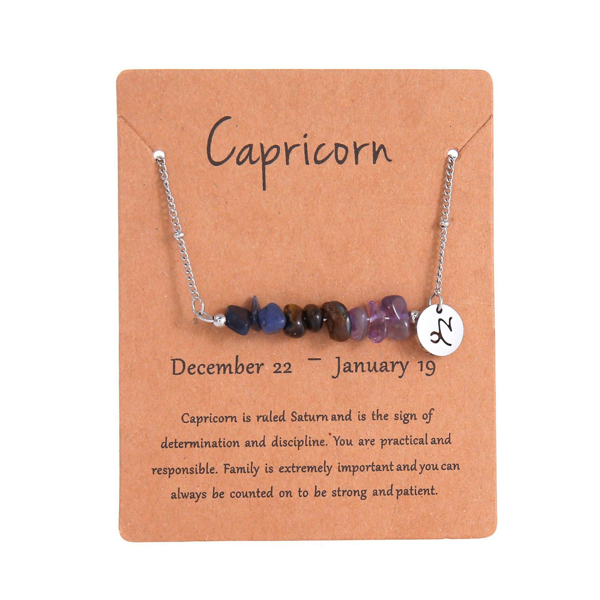 Zodiac Signs Chip Stone Necklace for Everyday Wear