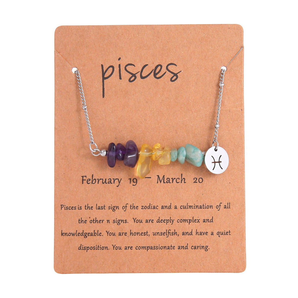 Zodiac Signs Chip Stone Necklace for Everyday Wear