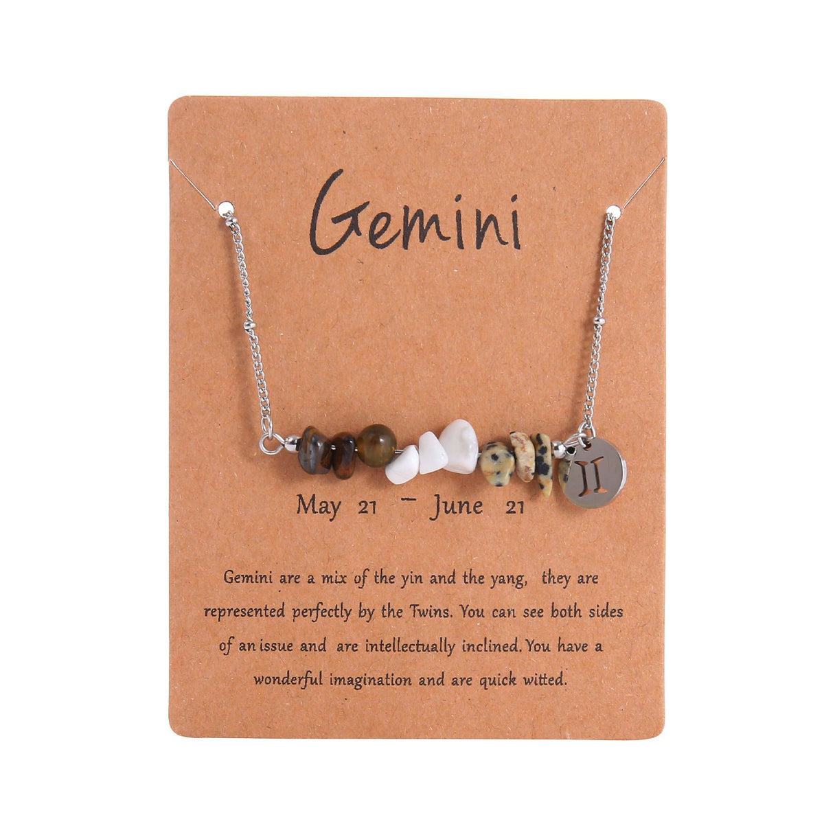 Zodiac Signs Chip Stone Necklace for Everyday Wear