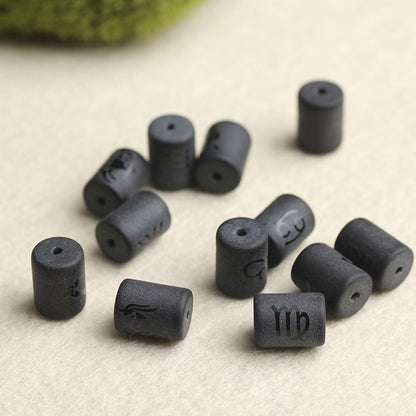 Zodiac Signs Black Onyx Spacer Finding for DIY Jewelry Making 10x14mm