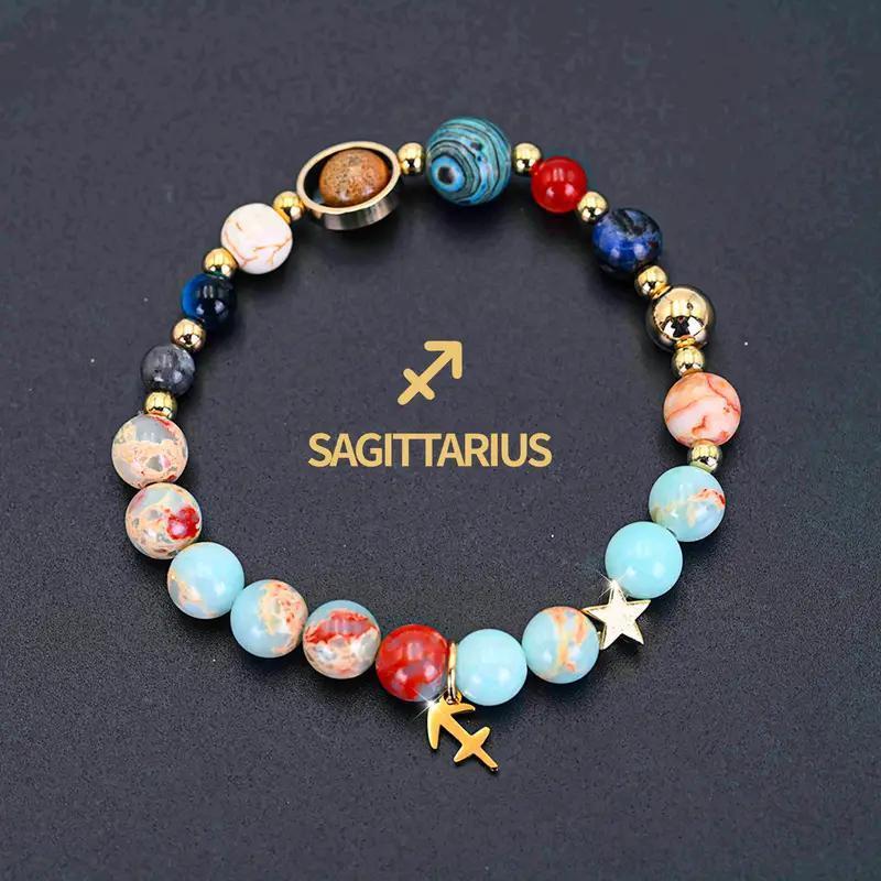 Zodiac Signs Imperial Jasper Elastic Bracelets for Women & Everyday Wear