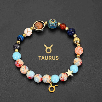 Zodiac Signs Imperial Jasper Elastic Bracelets for Women & Everyday Wear