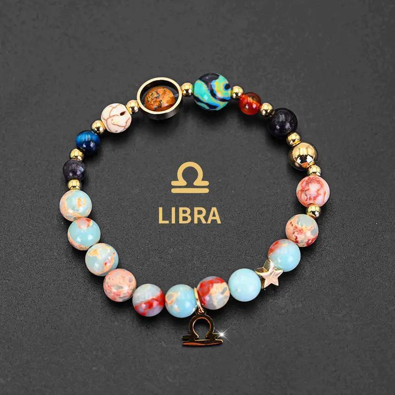 Zodiac Signs Imperial Jasper Elastic Bracelets for Women & Everyday Wear