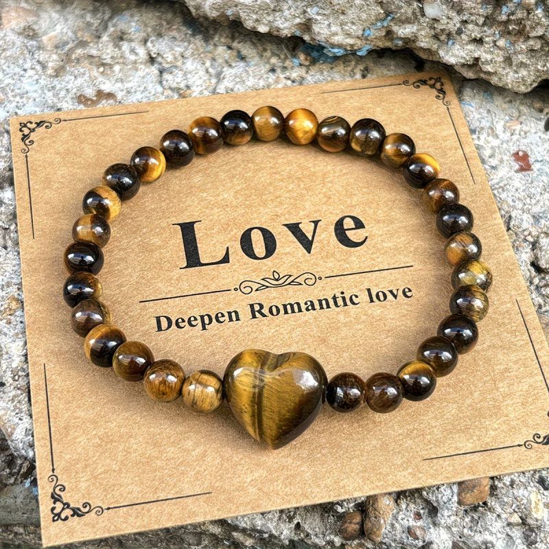 Natural Heart Shape Crystal Bracelet for Love and Relationship