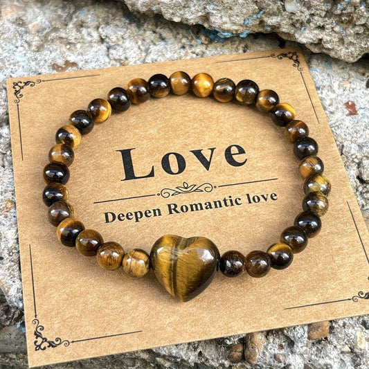 Natural Heart Shape Crystal Bracelet for Love and Relationship