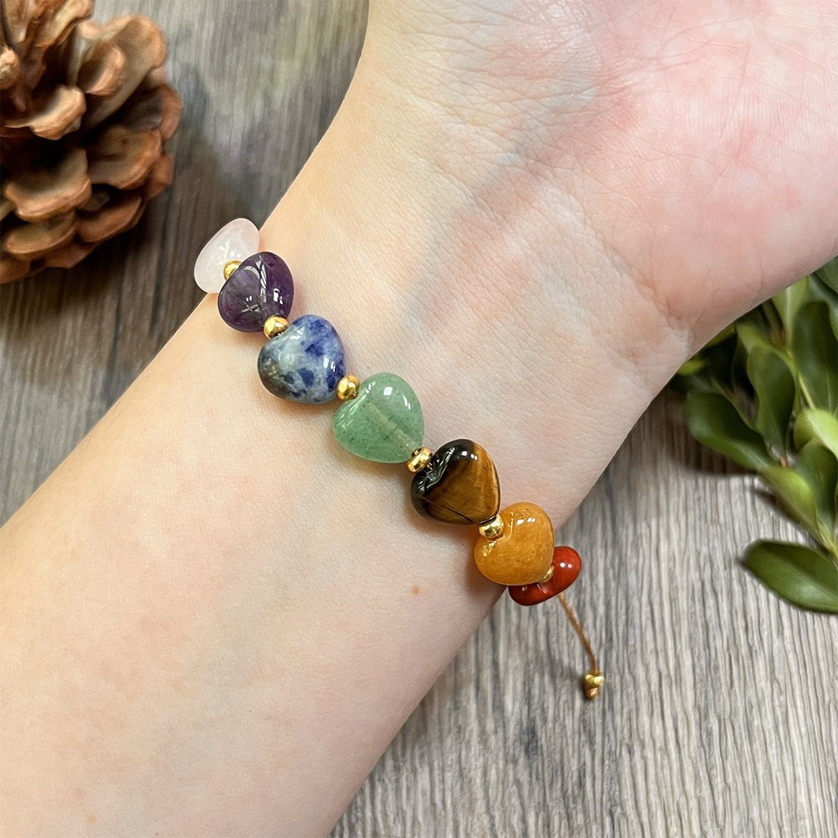 Natural Multi Style Heart Shape Crystal Bracelet for Love and Relationship
