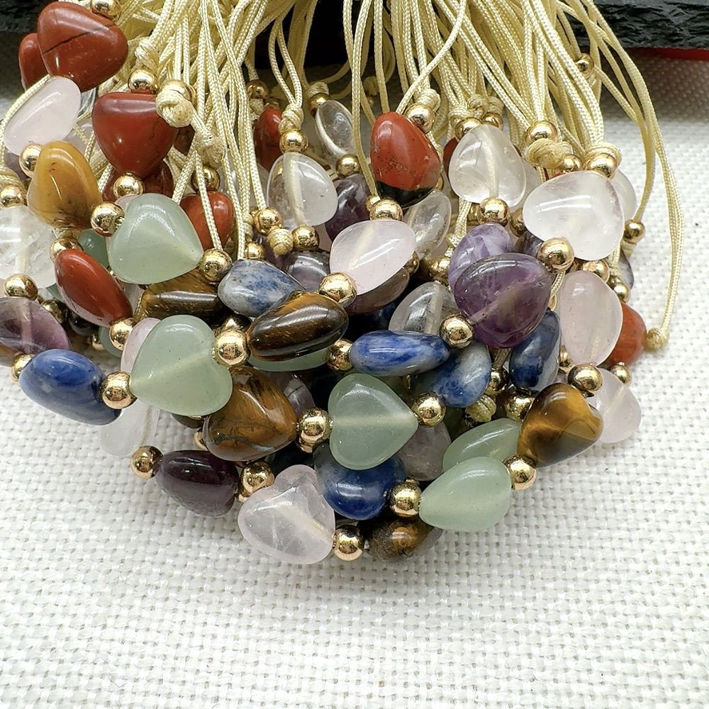 Natural Multi Style Heart Shape Crystal Bracelet for Love and Relationship
