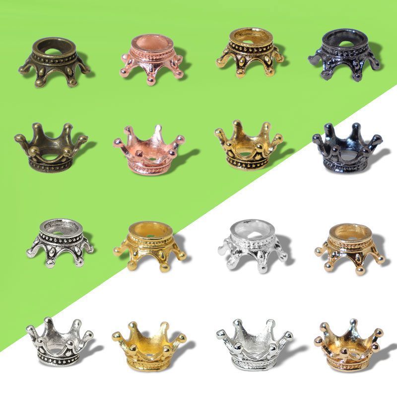 5PCS Crown Brass Spacer Bead