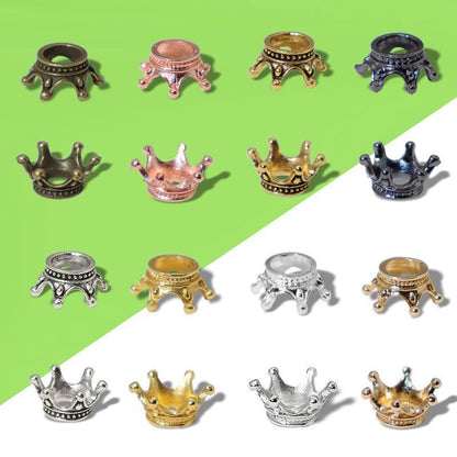 5PCS Crown Brass Spacer Bead