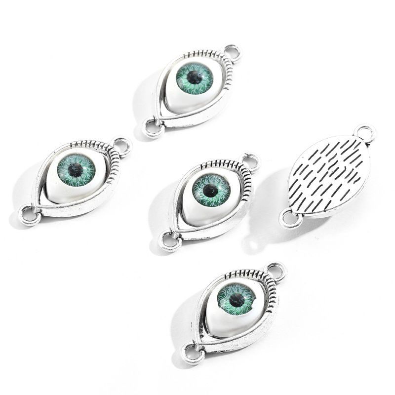1PCS Green Color Evil Eyes Connector 15x30mm