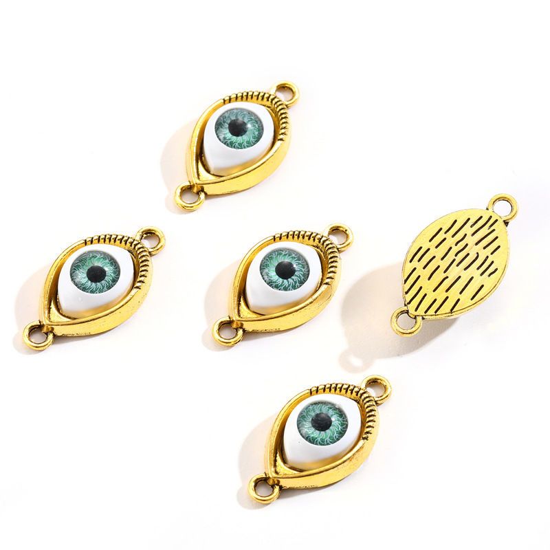 1PCS Green Color Evil Eyes Connector 15x30mm