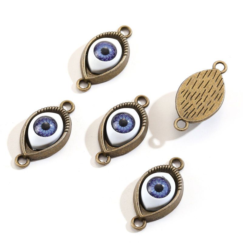 1PCS Purple Color Evil Eyes Connector 15x30mm