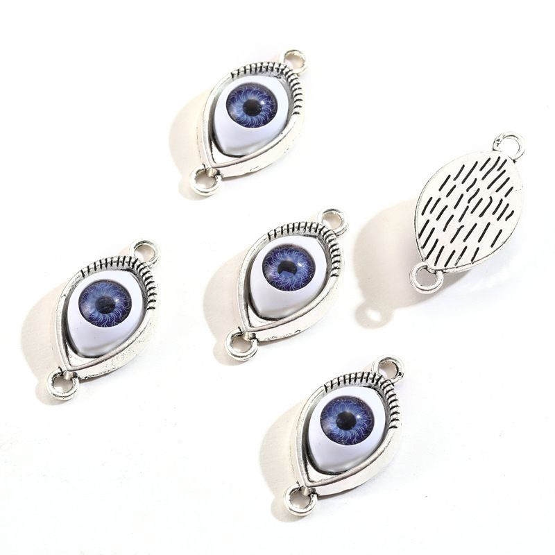1PCS Purple Color Evil Eyes Connector 15x30mm