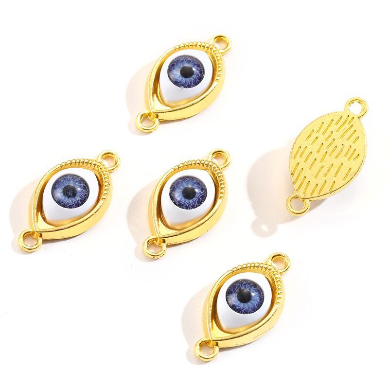 1PCS Purple Color Evil Eyes Connector 15x30mm