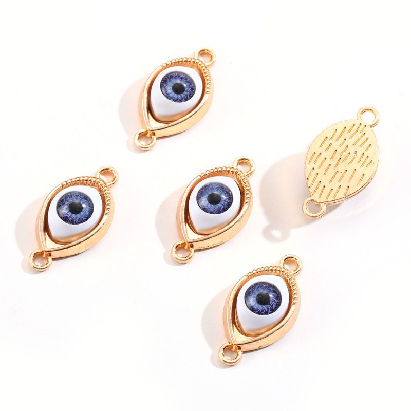 1PCS Purple Color Evil Eyes Connector 15x30mm