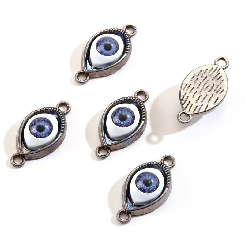 1PCS Purple Color Evil Eyes Connector 15x30mm