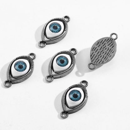 1PCS Blue Color Evil Eyes Connector 15x30mm