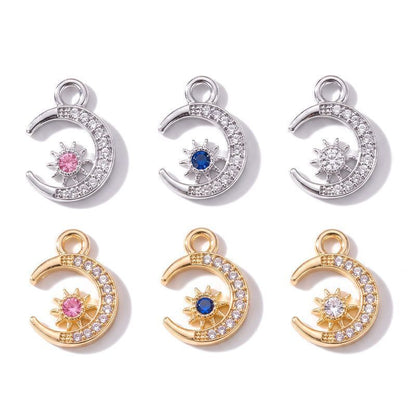 Moon Style Jewelry Making Findings Charm 12x16mm