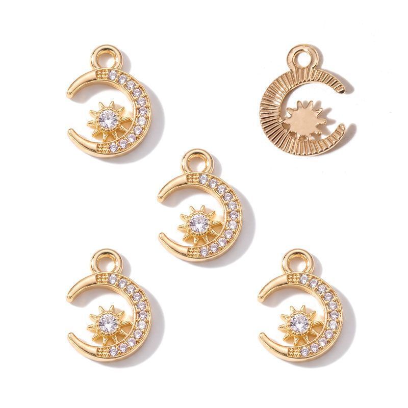 Moon Style Jewelry Making Findings Charm 12x16mm