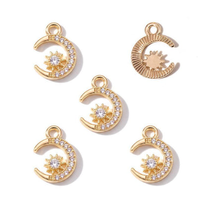 Moon Style Jewelry Making Findings Charm 12x16mm