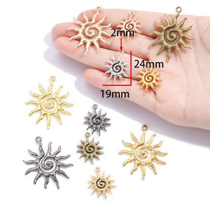 5 PCS Sun Style Jewelry Making Findings Charm Multi Sizes