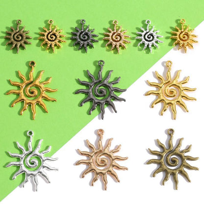 5 PCS Sun Style Jewelry Making Findings Charm Multi Sizes