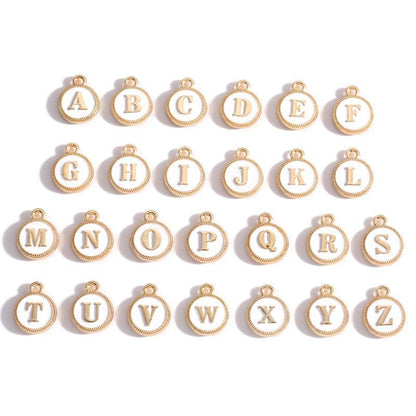 Colorful Alphabet Set Jewelry Making Findings Charm 12x15mm