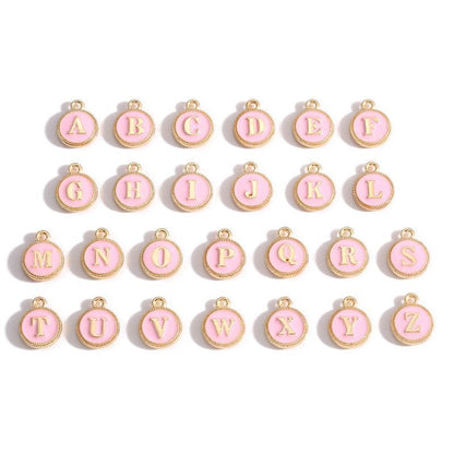 Colorful Alphabet Set Jewelry Making Findings Charm 12x15mm