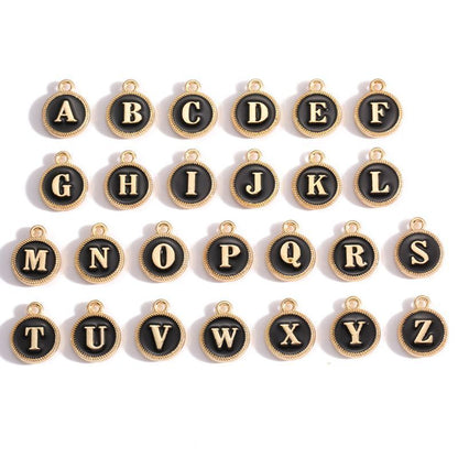 Colorful Alphabet Set Jewelry Making Findings Charm 12x15mm