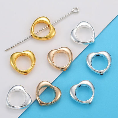 20PCS Multi Color Heart Shape Connector 12x12mm Can Fit 8mm Beads
