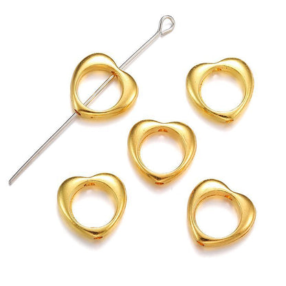 20PCS Multi Color Heart Shape Connector 12x12mm Can Fit 8mm Beads