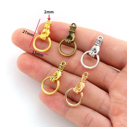 10 PCS Door Knob Style Jewelry Making Findings Charm 13x27mm