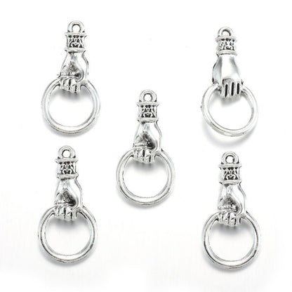10 PCS Door Knob Style Jewelry Making Findings Charm 13x27mm