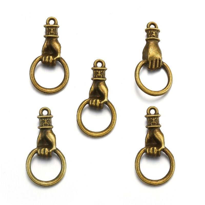 10 PCS Door Knob Style Jewelry Making Findings Charm 13x27mm