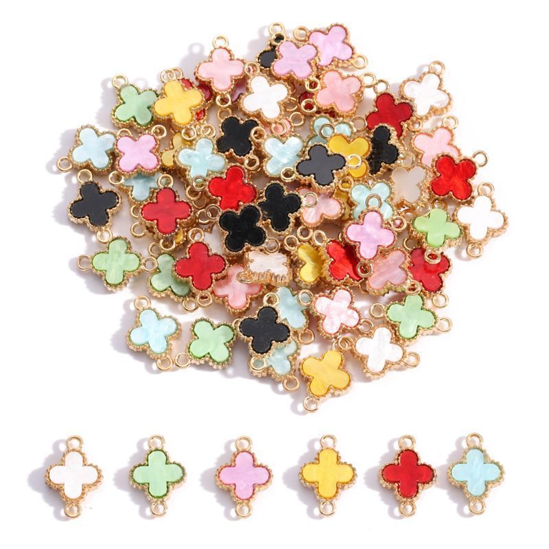 5 PCS Clover Style Jewelry Making Findings Connector 13x19mm