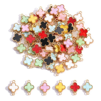 5 PCS Clover Style Jewelry Making Findings Connector 13x19mm