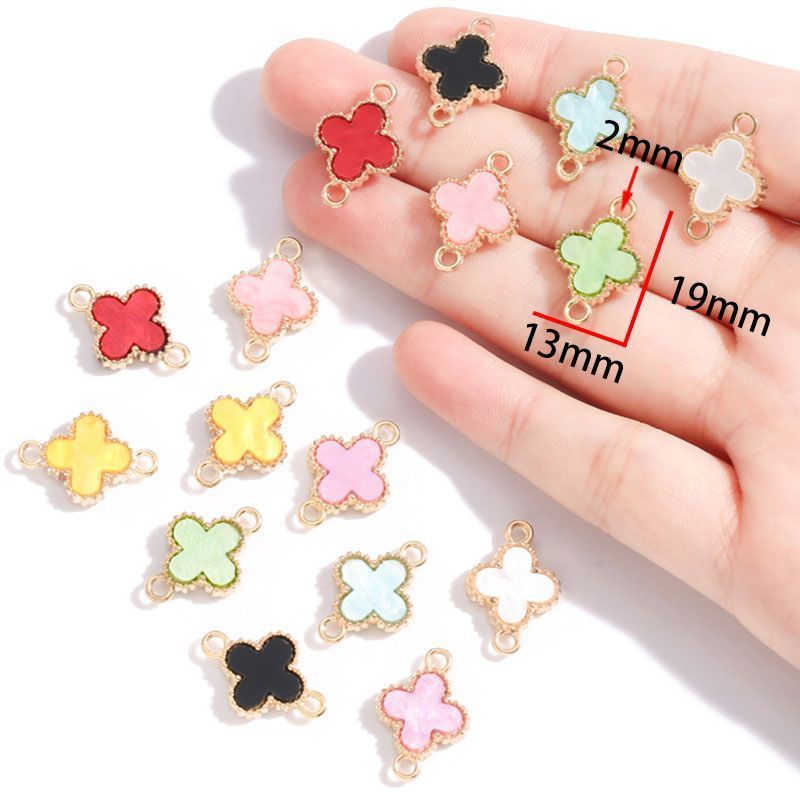 5 PCS Clover Style Jewelry Making Findings Connector 13x19mm