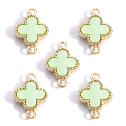 5 PCS Clover Style Jewelry Making Findings Connector 13x19mm